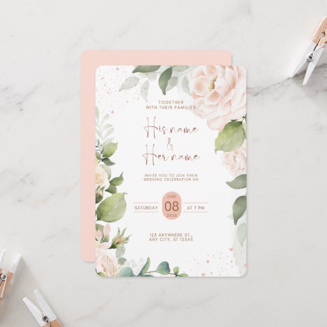 Convite Wedding invitation (Frente/Verso In Situ)