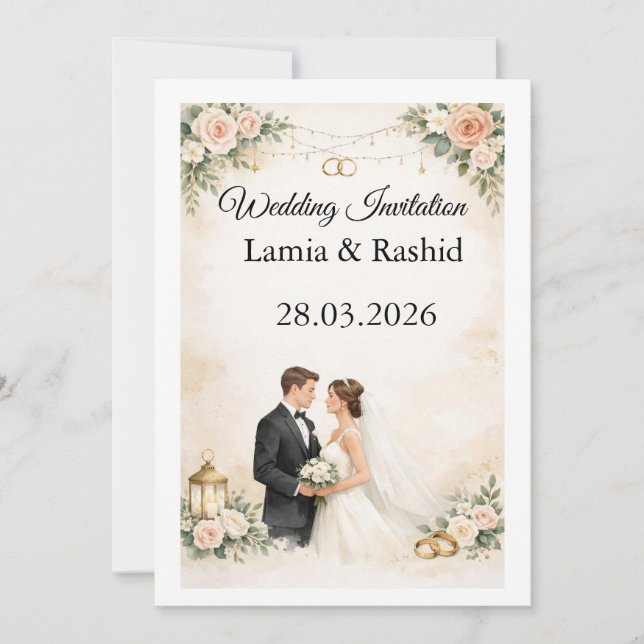 Convite Wedding Invitation (Frente)