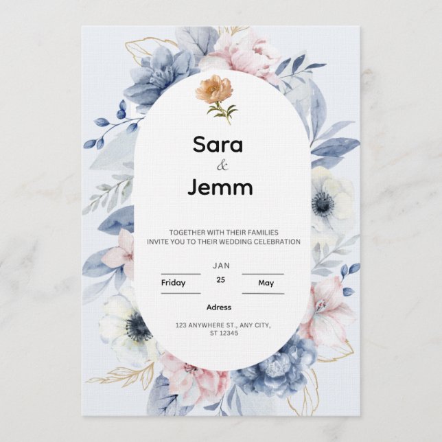 Convite Wedding Invitation (Frente)