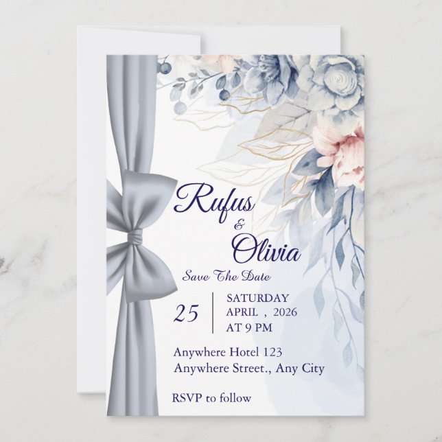 Convite Wedding Invitation  (Frente)