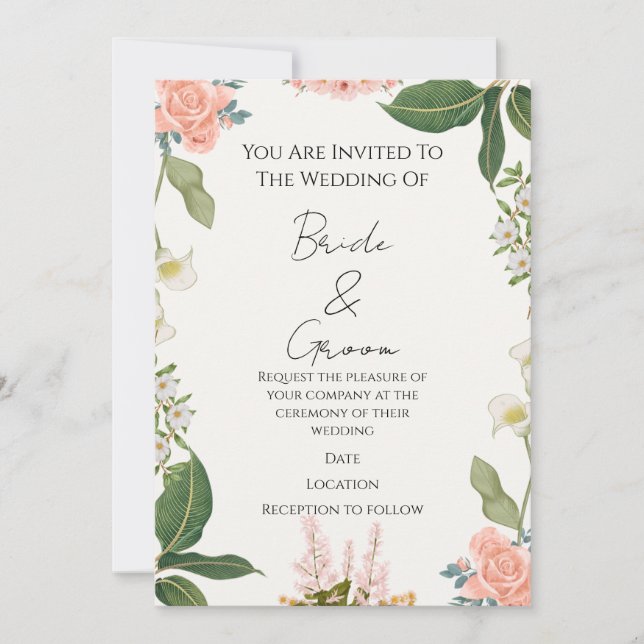 Convite Wedding Invitation (Frente)