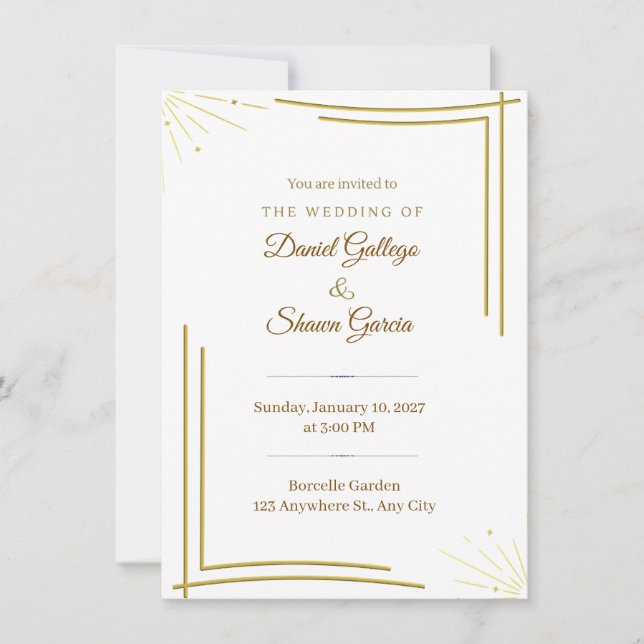 Convite wedding invitation (Frente)