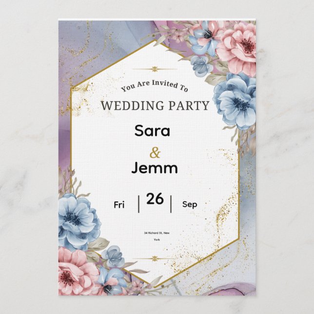 Convite Wedding Invitation (Frente)