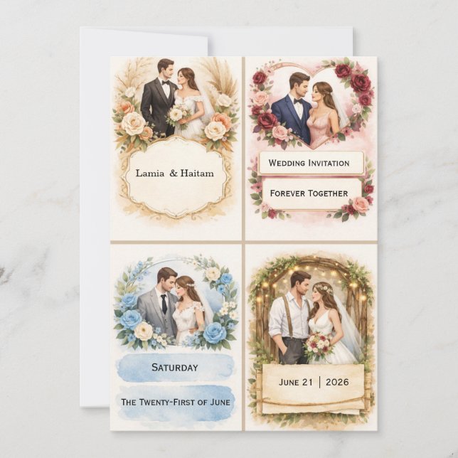 Convite Wedding Invitation (Frente)