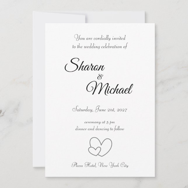 Convite Wedding Invitation (Frente)