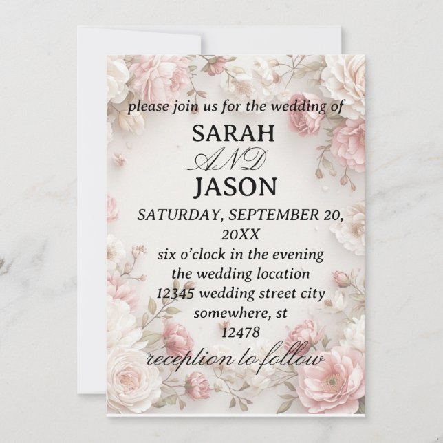 Convite  wedding invitation (Frente)