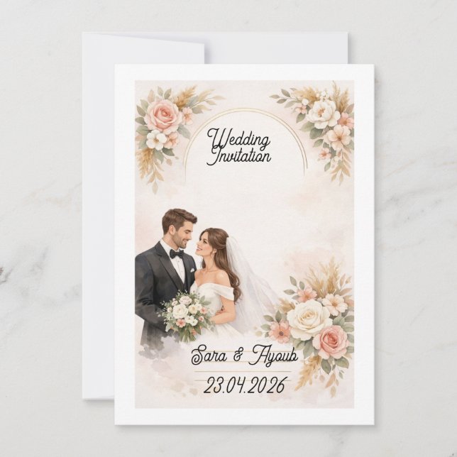 Convite wedding Invitation (Frente)