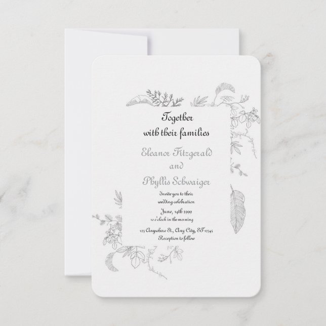 Convite wedding invitation (Frente)