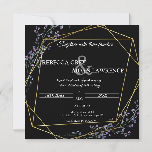Convite wedding Invitation (Frente)