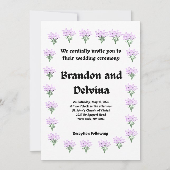 Convite Wedding Invitation (Frente)