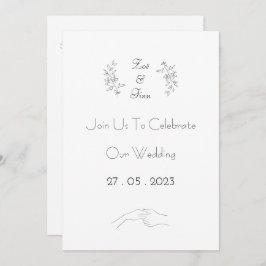 Convite Wedding Invitation (12,7 x 17,8 cm) - Black&White