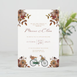 Convite Wedding Invitation Beige Neutral Elegant Style