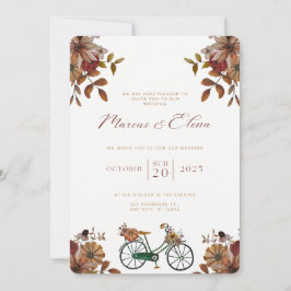 Convite Wedding Invitation Beige Neutral Elegant Style