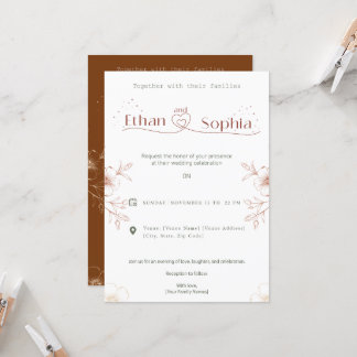 Convite wedding invitation card design online