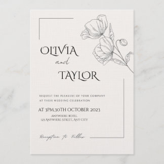 Convite Wedding Invitation Card – Personalized Elegant