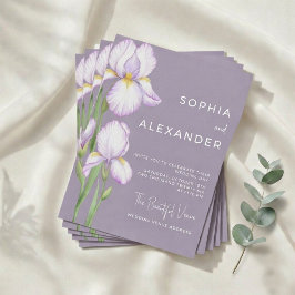 Convite Wedding Invitation "Delicate Irises"