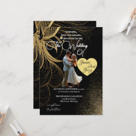 Convite Wedding Invitation Elegant Modern Script Template