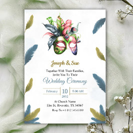 Convite Wedding invitation featuring tropical flowers