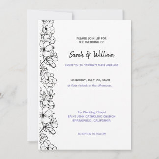Convite Wedding Invitation Floral