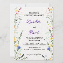 Convite  Wedding invitation Floral Romanctic