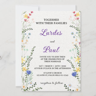 Convite Wedding invitation Floral Romanctic