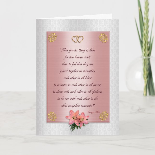 Convite Wedding invitation formal elegant  pink satin (Frente)