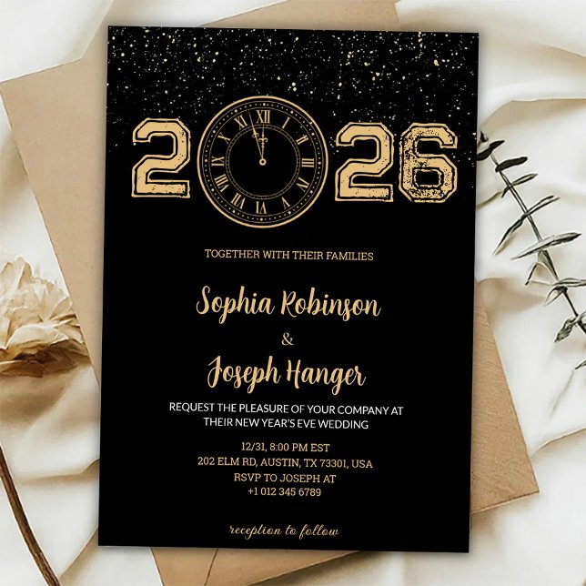 Convite Wedding Invitation new year celebrations  (Criador carregado)