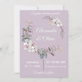 Convite Wedding Invitation Template - Editable & printable