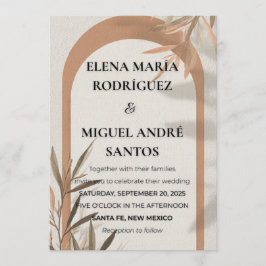 Convite Wedding Invitation Terracotta Arch Olive Branch