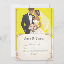 Convite Wedding Invitation with Couple Portrait