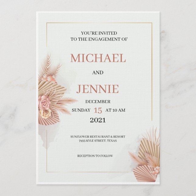 Convite Wedding Invitations (Frente)