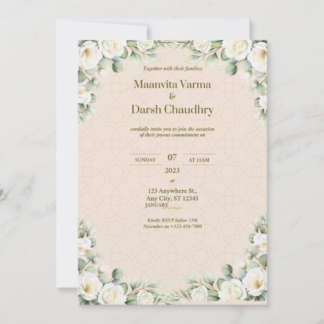 Convite Wedding invitations  (Frente)