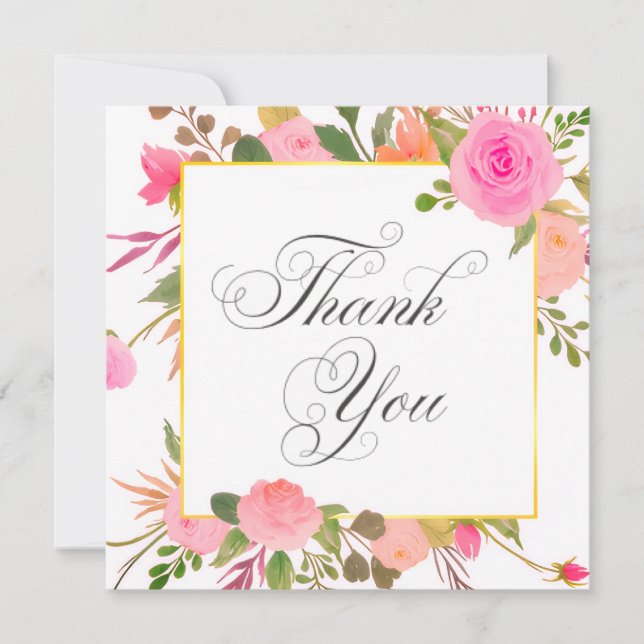 Convite Wedding or Shower Thank you cards (Frente)
