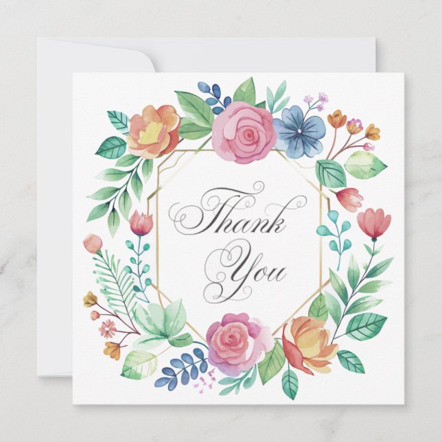 Convite Wedding or Shower Thank you cards (Frente)