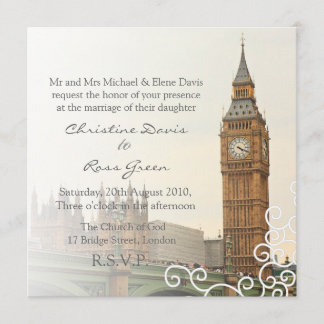 Convite wedding personalizado Big Ben de Londres