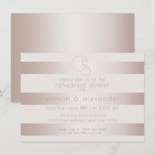Convite Wedding Rehearsal Dinner Esmagamento Moderno Eleg