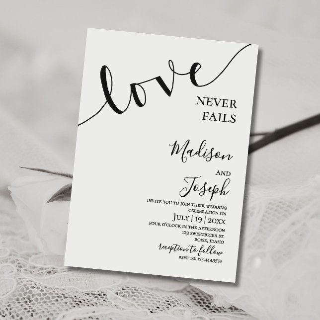 Convite Wedding, Simple Typography, Christian, Invitation (Criador carregado)