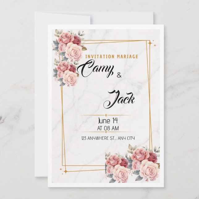 Convite Weeding  (Frente)