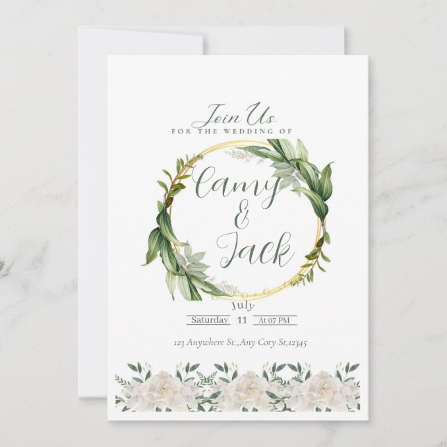 Convite Weeding  (Frente)