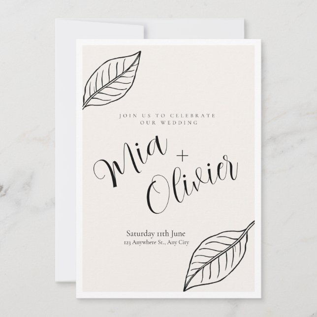 Convite Weeding invitation  (Frente)