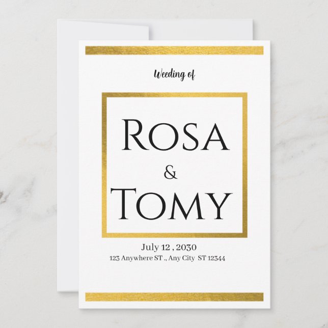 Convite Weeding invitation (Frente)