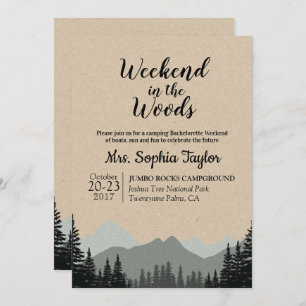 Convite Weekend in the Woods Invitation