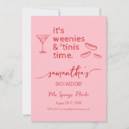 Convite Weenies & Tinies Red Bachelorette Bach Weekend