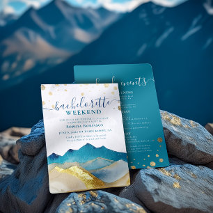 Convite Weken de Festa de solteira de Montanha Dourada com