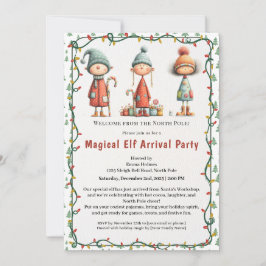 Convite Welcome Elf Party | North Pole Arrival Celebration