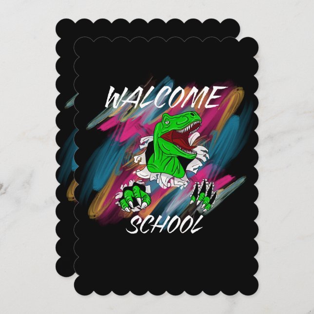 CONVITE WELCOME SCHOOL WELCOME  BACK TO SCHOOL  (Frente/Verso)