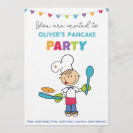 Convite Welcome to Pancake Party invitation