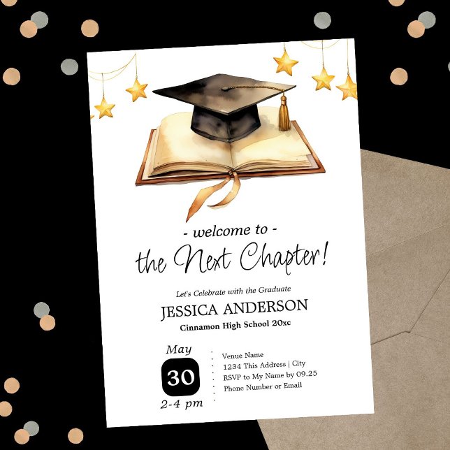 Convite Welcome to the Next Chapter Graduation Party  (Criador carregado)