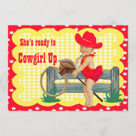 Convite Western Baby Cowgirl No Grupo Stick Horse Convide