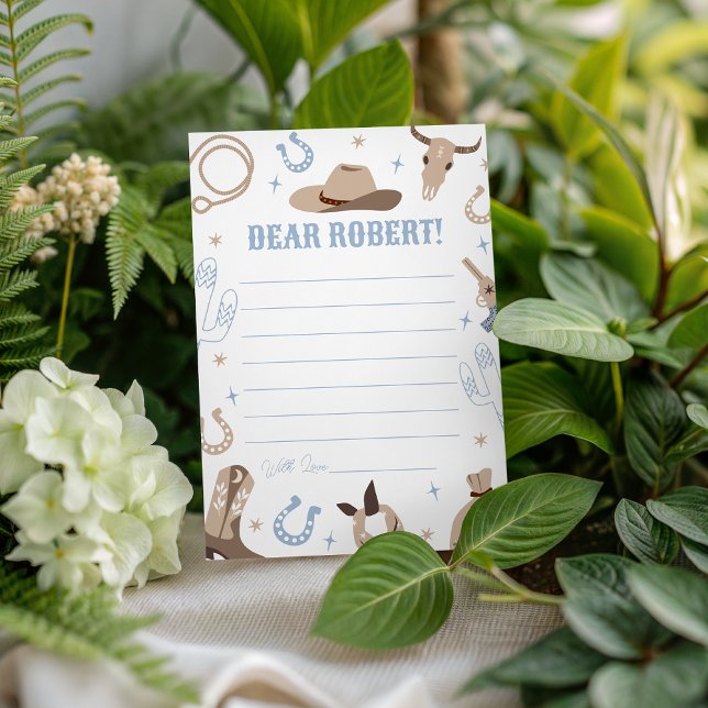 Convite Western Birthday Time Capsule Card (Criador carregado)